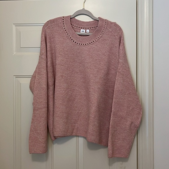 GAP Forever Cozy Relaxed Pink Ribbed Crewneck Sweater/NWT/Various - Picture 10 of 12